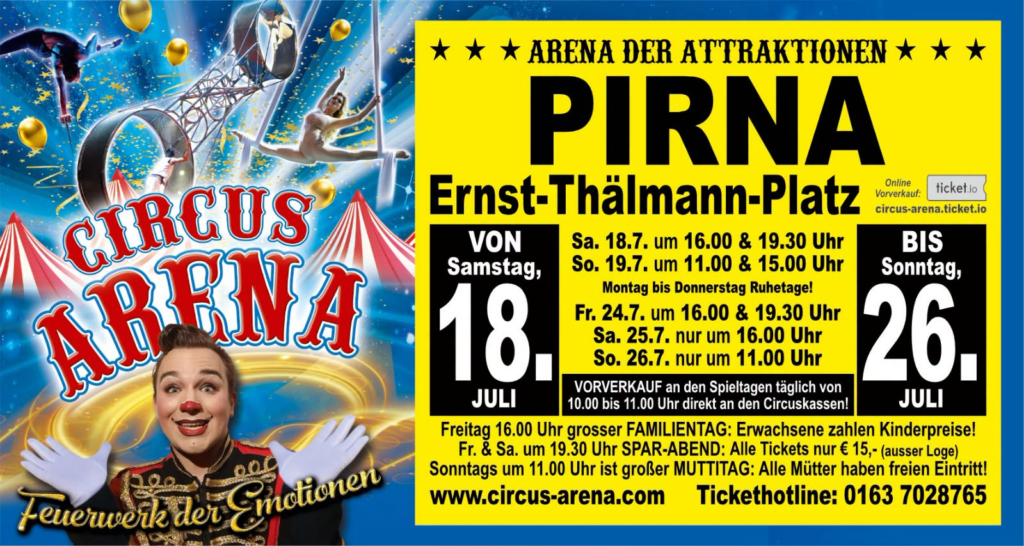 Zirkus Arena 2026 - Pirna